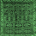 Square Persian Emerald Green Traditional Rug, tr223emgrn