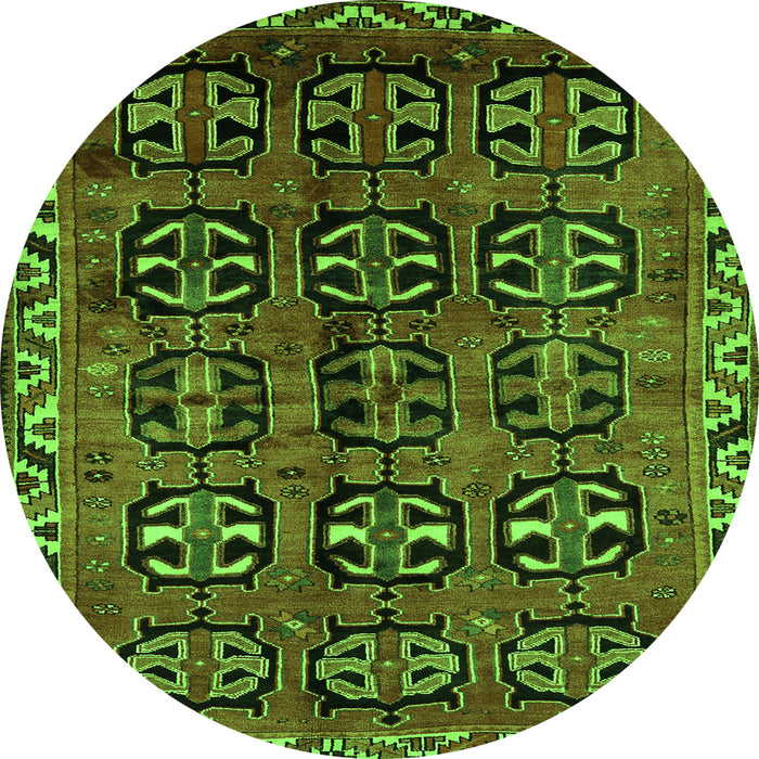 Square Persian Green Traditional Rug, tr223grn