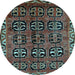 Round Persian Light Blue Traditional Rug, tr223lblu