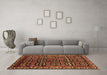 Machine Washable Persian Brown Traditional Rug in a Living Room,, wshtr223brn