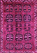 Machine Washable Persian Pink Traditional Rug, wshtr223pnk