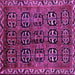 Square Machine Washable Persian Purple Traditional Area Rugs, wshtr223pur