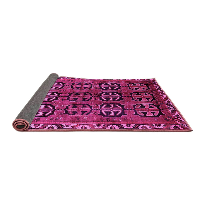 Sideview of Persian Pink Traditional Rug, tr223pnk