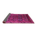 Sideview of Persian Pink Traditional Rug, tr223pnk