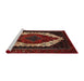 Sideview of Machine Washable Traditional Chestnut Brown Rug, wshtr2240