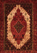 Serging Thickness of Machine Washable Persian Orange Traditional Area Rugs, wshtr2240org