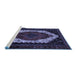 Sideview of Machine Washable Persian Blue Traditional Rug, wshtr2240blu