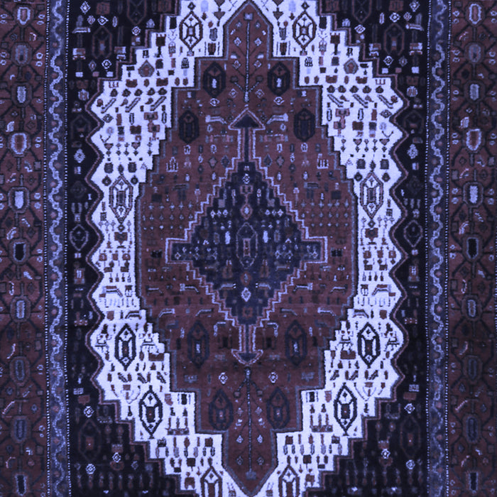 Machine Washable Persian Blue Traditional Rug, wshtr2240blu