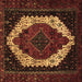 Square Machine Washable Persian Brown Traditional Rug, wshtr2240brn