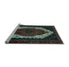 Sideview of Machine Washable Persian Light Blue Traditional Rug, wshtr2240lblu