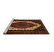 Sideview of Machine Washable Persian Brown Traditional Rug, wshtr2240brn