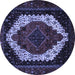 Round Persian Blue Traditional Rug, tr2240blu