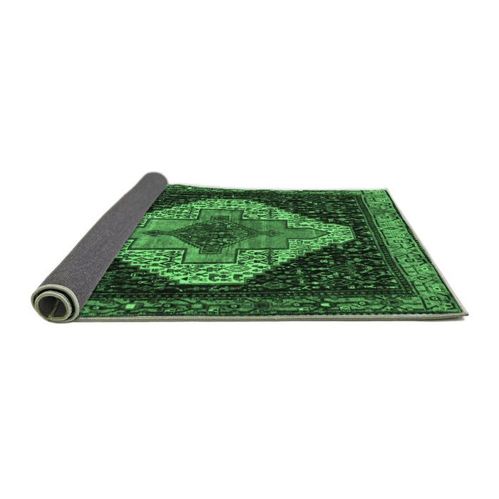 Sideview of Persian Emerald Green Traditional Rug, tr2241emgrn