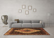 Machine Washable Persian Brown Traditional Rug in a Living Room,, wshtr2241brn