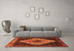 Machine Washable Persian Orange Traditional Area Rugs in a Living Room, wshtr2241org