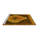 Sideview of Machine Washable Persian Yellow Traditional Rug, wshtr2241yw