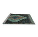 Sideview of Machine Washable Persian Light Blue Traditional Rug, wshtr2241lblu