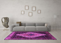 Machine Washable Persian Purple Traditional Rug, wshtr2241pur