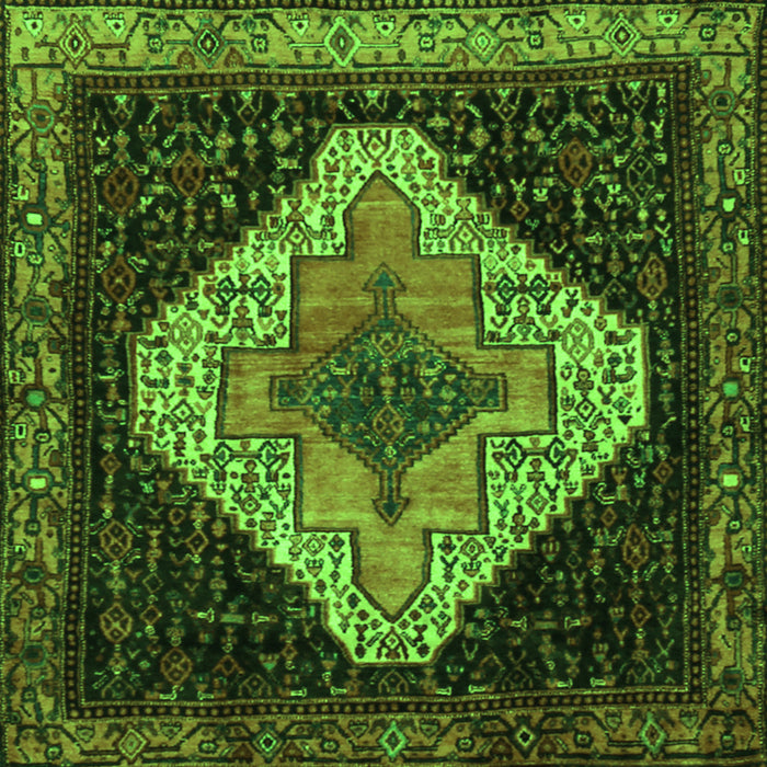 Serging Thickness of Persian Green Traditional Rug, tr2241grn