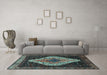 Machine Washable Persian Light Blue Traditional Rug in a Living Room, wshtr2241lblu