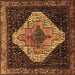 Square Persian Brown Traditional Rug, tr2241brn