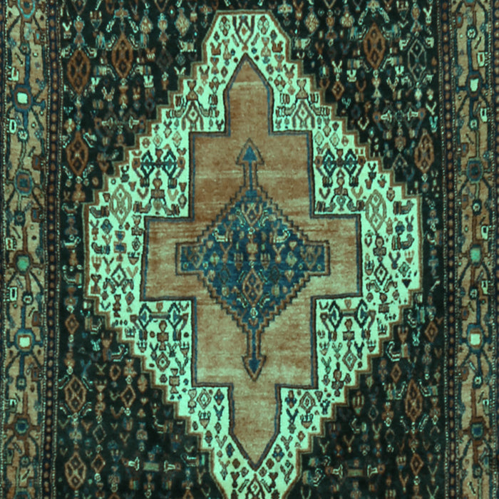 Machine Washable Persian Turquoise Traditional Area Rugs, wshtr2241turq