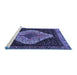 Sideview of Machine Washable Persian Blue Traditional Rug, wshtr2241blu