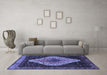 Machine Washable Persian Blue Traditional Rug in a Living Room, wshtr2241blu