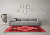 Machine Washable Persian Red Traditional Rug, wshtr2241red