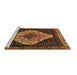 Sideview of Machine Washable Persian Brown Traditional Rug, wshtr2241brn