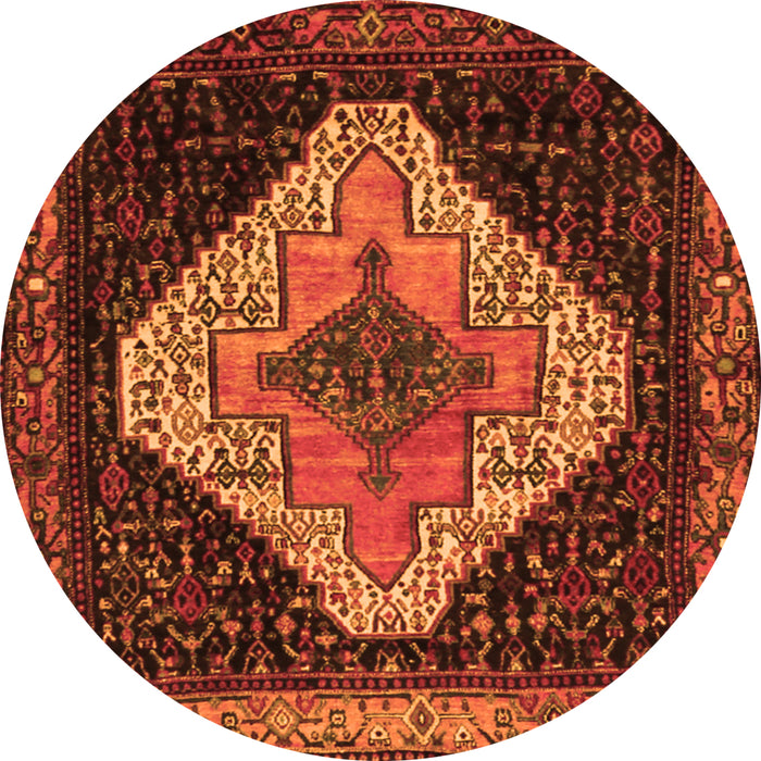 Square Persian Orange Traditional Rug, tr2241org