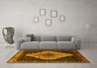 Machine Washable Persian Yellow Traditional Rug in a Living Room, wshtr2241yw