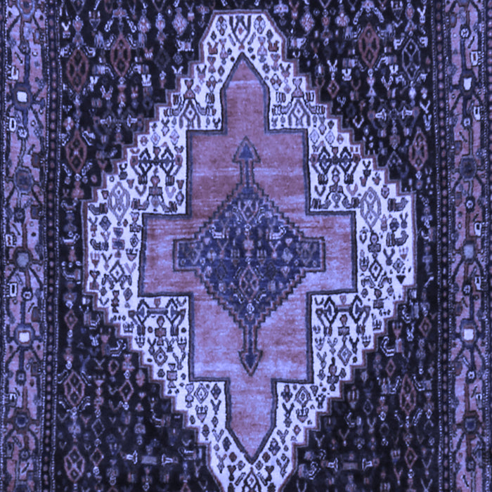 Machine Washable Persian Blue Traditional Rug, wshtr2241blu