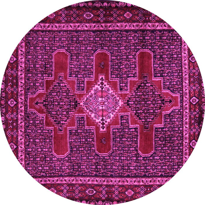 Round Persian Pink Traditional Rug, tr2242pnk