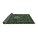 Sideview of Persian Turquoise Traditional Rug, tr2242turq