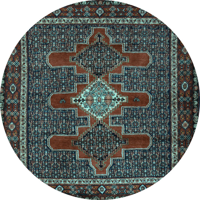 Round Persian Light Blue Traditional Rug, tr2242lblu