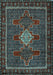 Machine Washable Persian Light Blue Traditional Rug, wshtr2242lblu