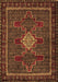 Machine Washable Persian Brown Traditional Rug, wshtr2242brn