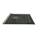 Sideview of Machine Washable Persian Light Blue Traditional Rug, wshtr2242lblu