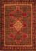 Serging Thickness of Machine Washable Persian Orange Traditional Area Rugs, wshtr2242org