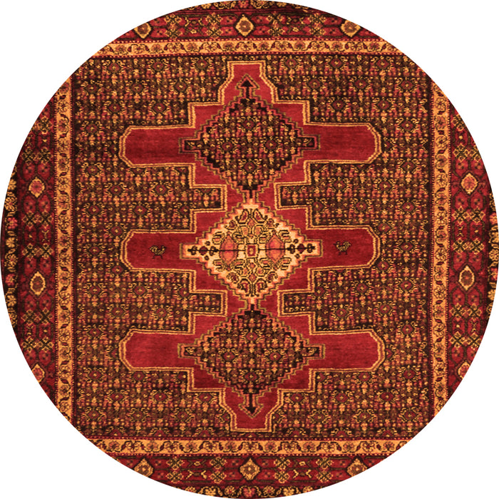 Square Persian Orange Traditional Rug, tr2242org