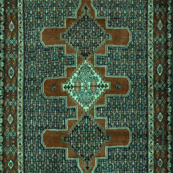 Machine Washable Persian Turquoise Traditional Area Rugs, wshtr2242turq