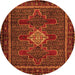 Machine Washable Persian Orange Traditional Area Rugs, wshtr2242org