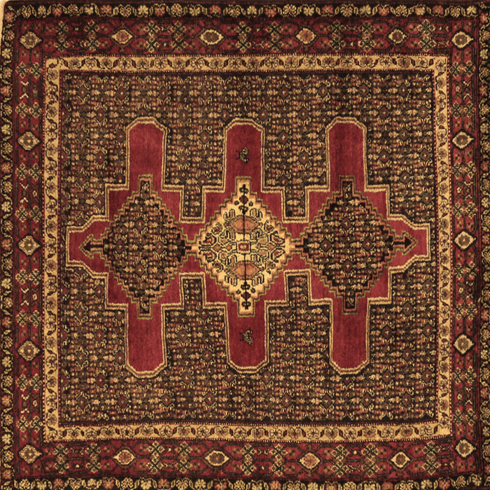 Square Persian Brown Traditional Rug, tr2242brn