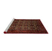 Sideview of Machine Washable Traditional Dark Sienna Brown Rug, wshtr2243