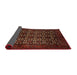 Sideview of Traditional Dark Sienna Brown Persian Rug, tr2243