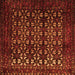 Serging Thickness of Persian Orange Traditional Rug, tr2243org