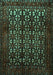 Machine Washable Persian Turquoise Traditional Area Rugs, wshtr2243turq