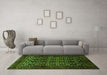 Machine Washable Persian Green Traditional Area Rugs in a Living Room,, wshtr2243grn