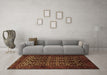 Machine Washable Persian Brown Traditional Rug in a Living Room,, wshtr2243brn